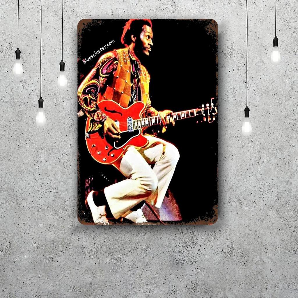 Chuck Berry Band Decor Poster Vintage Tin Sign Metal Sign Decorative Plaque for Pub Bar Man Cave Club Wall Decoration