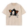 2026 Vintage Washed Beige Cartoon Boston Terrier Graphic T Shirt Retro Puppy Print Oversized Unisex Casual Short Sleeve Tee
