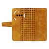 For Nothing Phone (3a) Leather Case Wallet Stand Grids Imprinted Phone Cover with Strap
