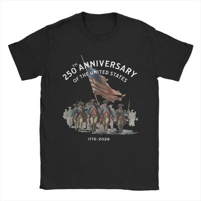 Casual T Shirt Summer USA 250th Anniversary of The United States 17762026 Novelty Tee Shirt for Unisex Short Sleeve Tees