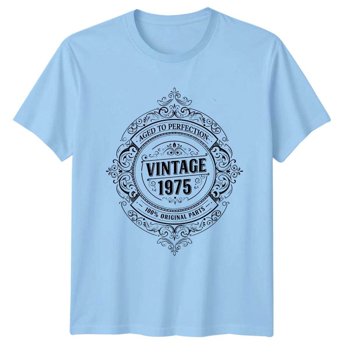 Mens 51st Birthday T-Shirt Born in 1975 All Original Parts Tee Gift Idea For Him 2XL