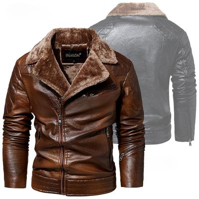 Neu Herren Jacke männer Tough Guy Fleece Anzug Kragen Leder Jacke herren Motorrad Kleidung männer Pu Rock