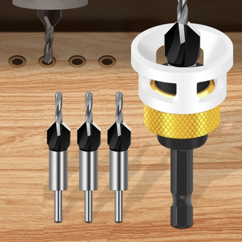 Heimwerker Projekt Senkerbohrer, Einfache Schraubenmontage mit einstellbarer Tiefenkontrolle für Holzbearbeitungs-Hobbyisten