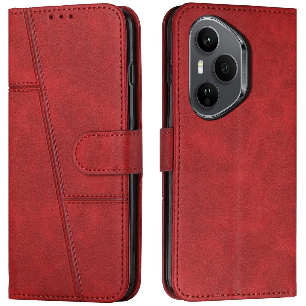 Leather Phone Case for Honor 400 Pro 5G (Global) Stand Wallet Flip Cover with Strap