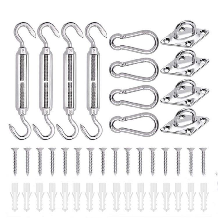 Stainless Steel Sunshade Sail Fixing Accessory Sunshade Sail Hardware Kits Sunshade Sail Hardware Awnings Attachments