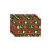 Christmas Theme Printed Placemats for Holiday Party Table Decor and Heat Table Mats