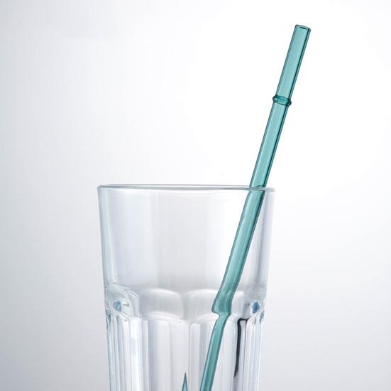2Pcs Glass Straws Set Reusable Heat-Resistant Drinking Straws Eco-Friendly Alternative to Plastic Straws for Hot Cold Drinks