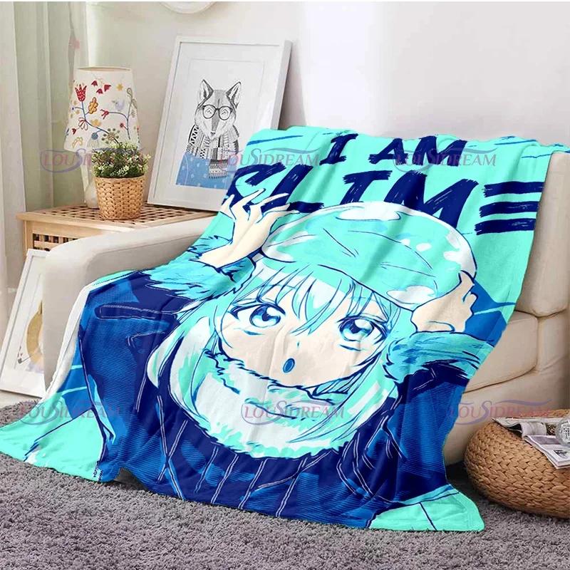 That Time I Got Reincarnated As A Slime Blankets Anime Cartoon Rimuru Tempest Blankets Home Flannel Blanket Sofa Throw Blanket