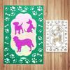 Three Dogs Greeting Art Card Background Scrapbooking Metal Cutting Dies Stencils For Diy Album Paper Card Decor