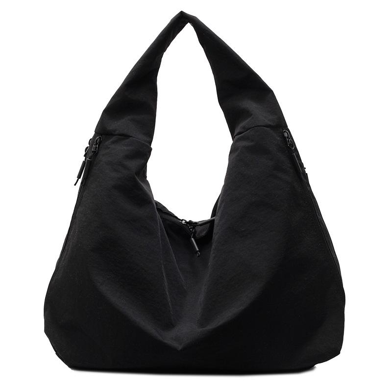 Casual soft side simple armpit bag women's large capacity light commuter tote bag ins trendy Japanese shoulder bag