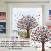 4th of July Window Clings Patriotic American Flag Red Blue White Tree Balloons Stickers Independence Memorial Day Static Decals for Store Glass Decor
