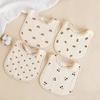 6 Layer Cotton Muslin U Shaped Baby Bibs Soft Absorbent Drool Burp Cloth Feeding Bib For Newborn Infant Toddler