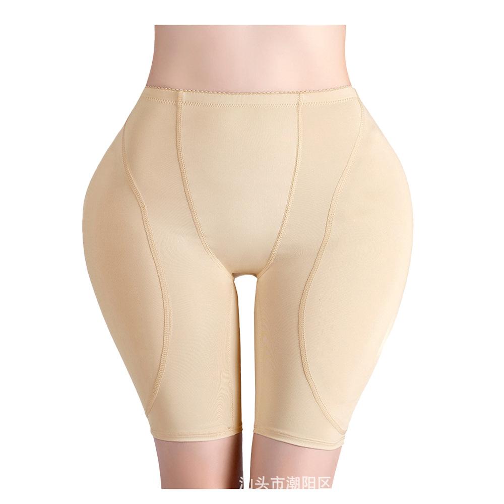 High-Waisted Curvy Buttocks Tummy-Control Sponge Pad Fake Buttocks Butt-Lifting Body-Shaping Shaping Pants Women's Slimming Pants