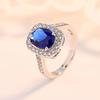 Oval Zircon Ring Living Ring Exaggerated Personality Jewelry Female Open Ring