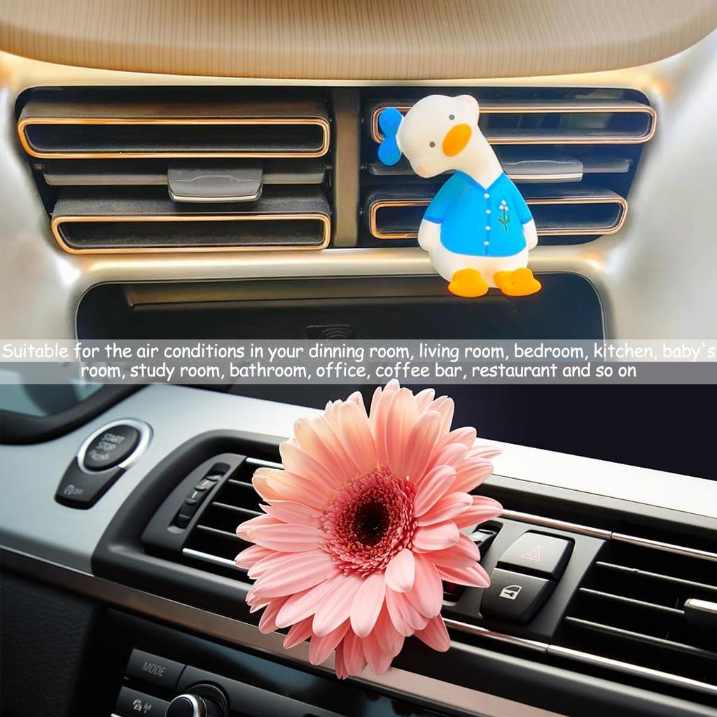 60 Pieces Square Head Car Vent Clips Auto Air freshener Outlet Clips with 1 Storage Box, 9mm Auto Air Conditioner Outlet Clips (Black)