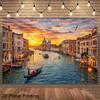 2D plane, 1 piece of Venetian water town, suitable for living room, a place for parties, a room for young people