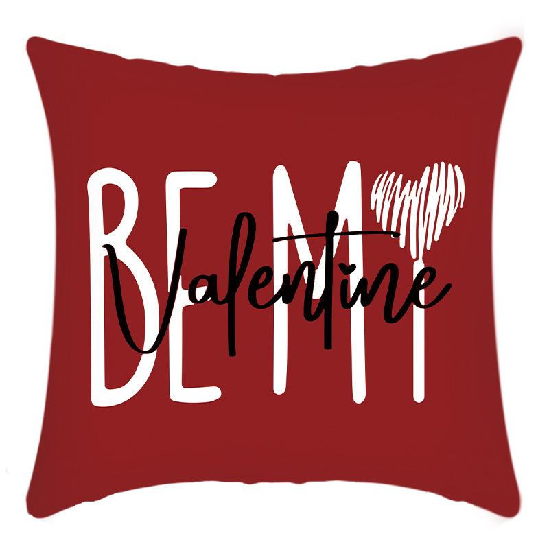 

New Letter Love Valentine s Day Pillowcase Linen High-definition Printing Living Room Sofa Cushion Pillowcase 45 * 45Cm pillowcase