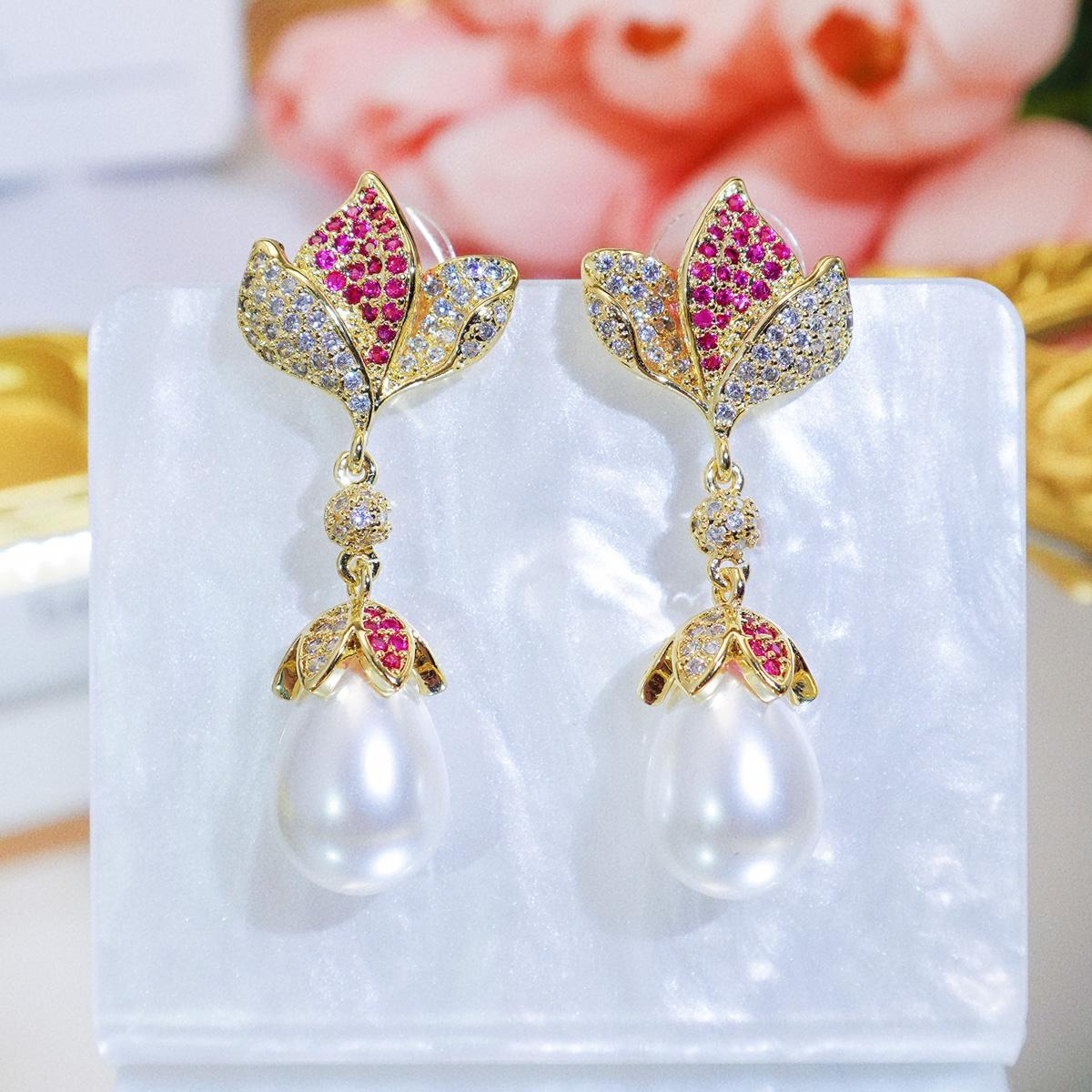 

WWJ Ретро Дворцовый Стиль Листья Искусственный Жемчуг Подвеска Серьги Женщин Барокко Вечеринка Темперамент Универсальные Ювелирные Изделия золотой