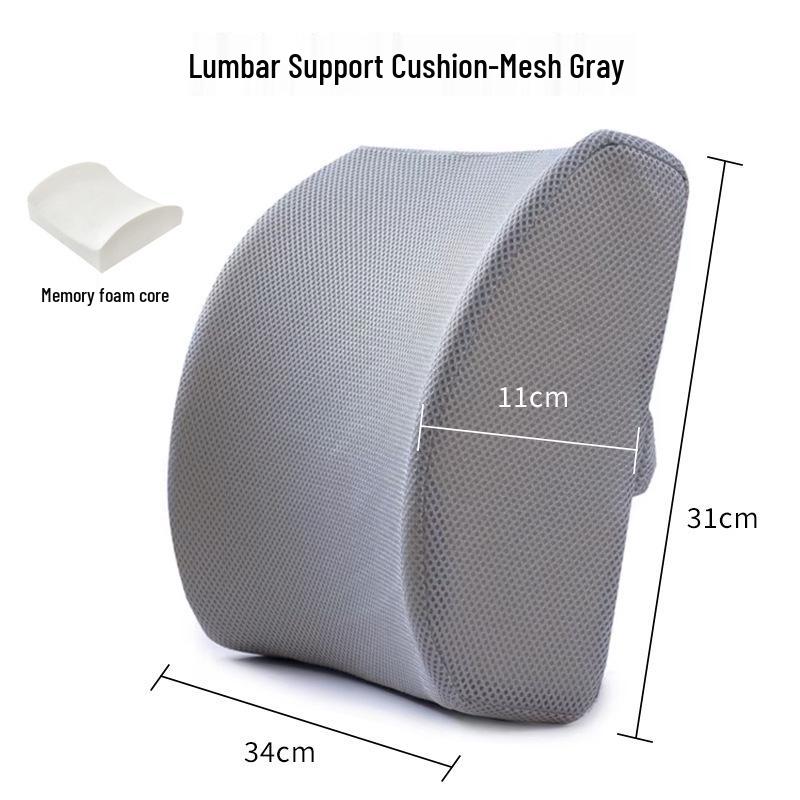 Dual-Season Memory Foam Chair Cushion for Long Sitting
