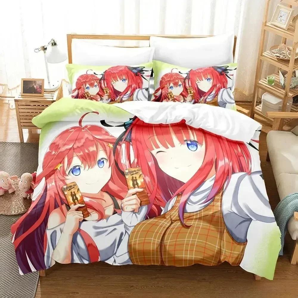 The Quintessential Quintuplets Bedding Set Single Twin Full Queen King Size Bed Set Aldult Kid Bedroom Duvet Cover Sets 3D Anime