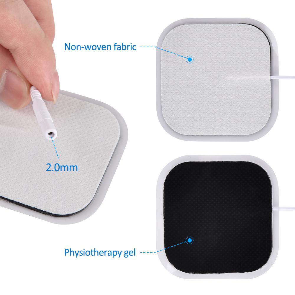 100 Pezzi Elettrodi Riutilizzabili Tens Autoadesivi Ems Stimolatore Muscolare Per Macchina Fisioterapica a Impulsi Sollievo dal Dolore