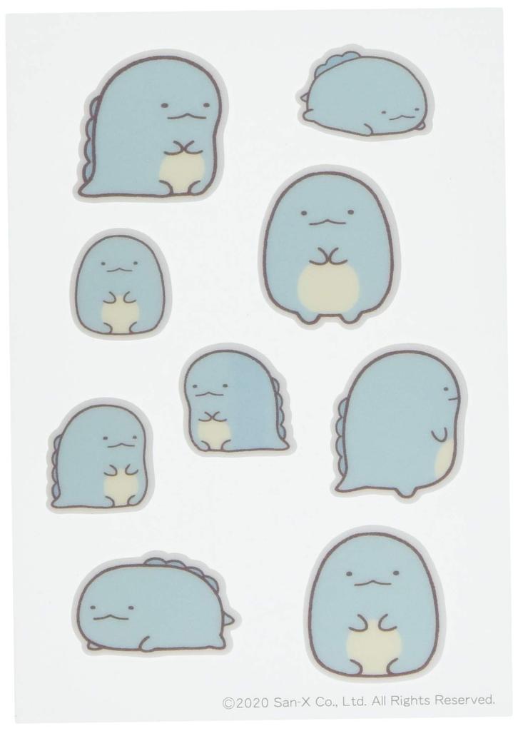 Sanei Irodo Sumikko Gurashi Fabric Transfer Sticker Tokage SGN003 - (Lizard)