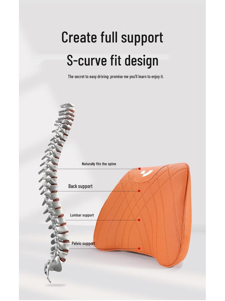 Ji Yue 07/01 Car Headrest Lumbar Support Memory Foam Neck Pillow Pad, All-Season Universal Model.