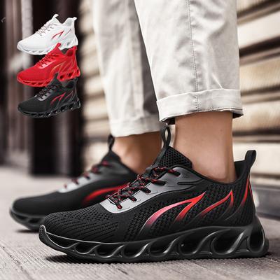 Men Trail Running Sneakers Athletic Shoes Comfortable Breathable Mesh Lace Up Sport Outdoor Shoes