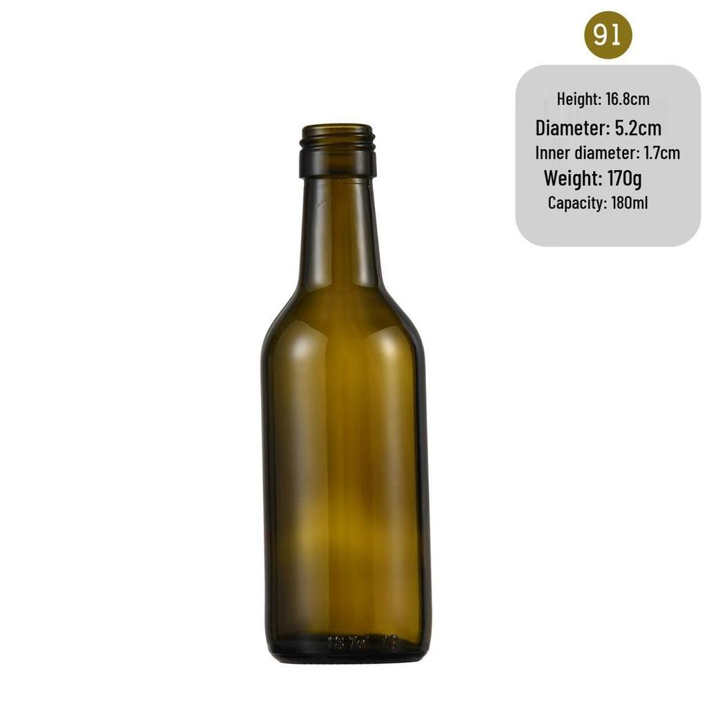 In-Stock Burgundy Green Glass Wine Bottle - Ideal for Red Wine, Liquor, Home Brewing, and Fruit Wine Storage
