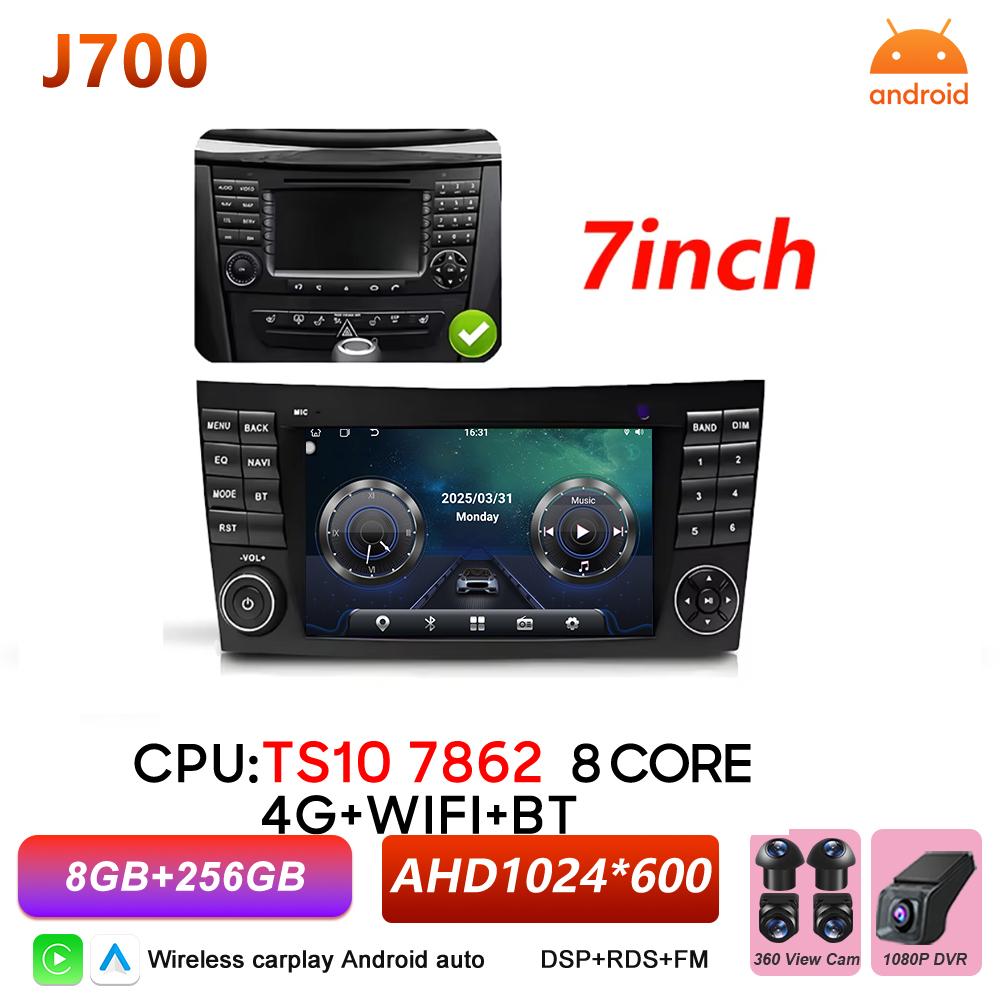 Car Stereo Navigation For Mercedes Benz E Class S211 W211 CLS Class C219 2002-2010 Wireless Carplay Car Radio Android Head Unit