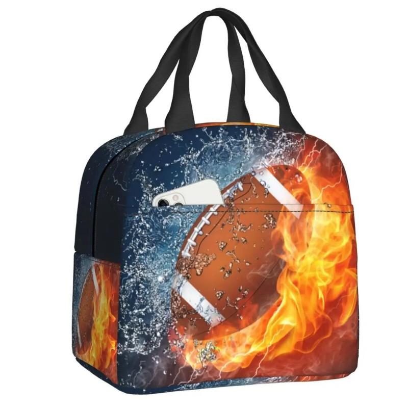Kids Cartoon Basketball Insulated Lunch Bag Portable Handheld Cooler School Picnic Outdoor Sports