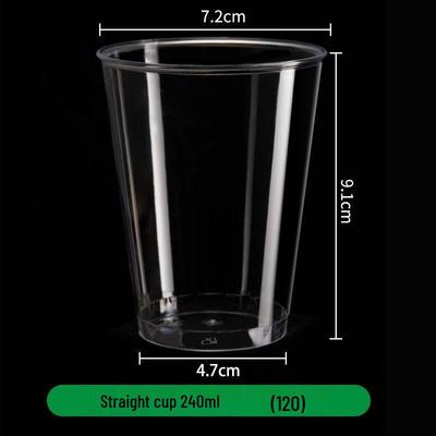 JingJingRS 240ML Verdickte Klare Einweg-Plastikbecher