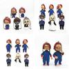 Chucky Bride Doll Toy Figure Keychain Pendant Decoration 5 Ghost Dolls With Bobbleheads 6cm Height