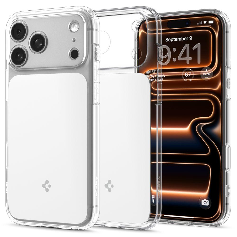 iPhone 17 Pro Max Ultra Hybrid T MagSafe Case - Transparent and White