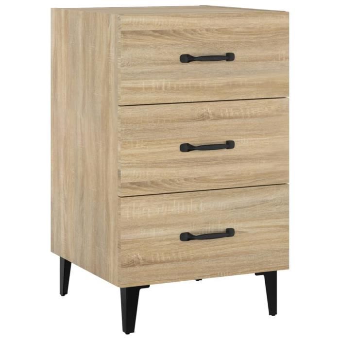 VidaXL Table de chevet Chêne sonoma 40x40x66 cm Bois d'ingénierie 812090