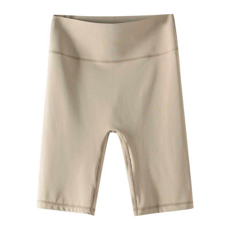 

Plus Size Women s Clothing [Seamless Belly Contraction Shark Pants] Summer Fashion Tape Sports Cycling Pants Yoga Running Leggings Milk tea color 6XL