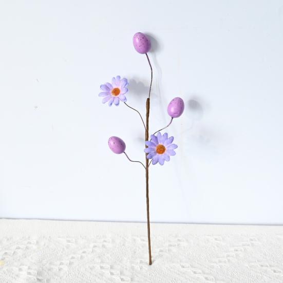 Easter Egg Picks Spring Artificial Flower Branch with Colorful Eggs for Floral Arrangements Party Home Table Centerpiece