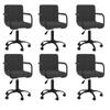 Day and Night - Day and Night Swivel Dining Chairs 6 Units Black Velvet