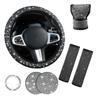 Rhinestone Bling Car Interior Accessories Set Steering Wheel Protective Case  Car Protection