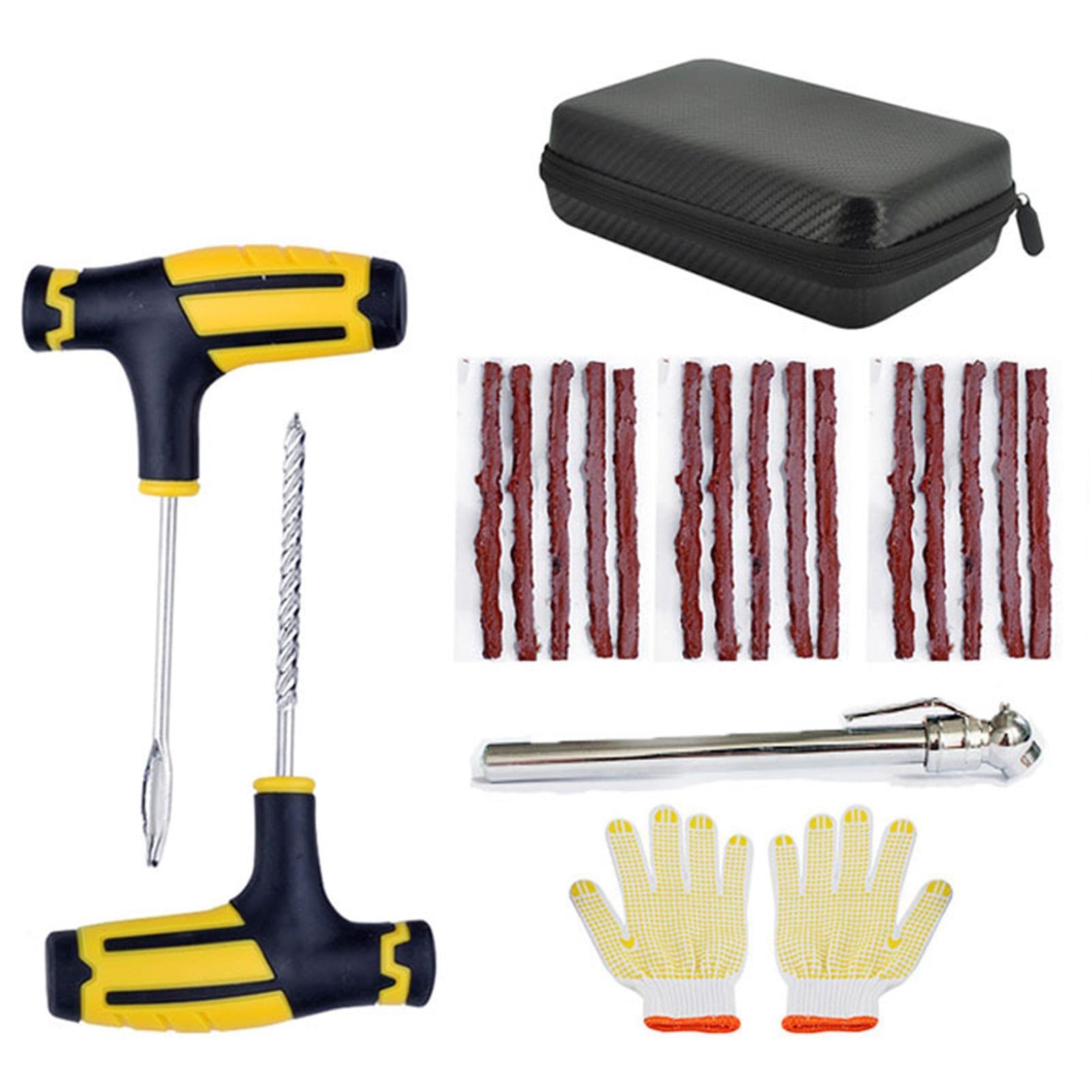 ETUCYNG 7pcs Auto Motorcycle Car Puncture Repair Kit SUV Flat Tire Puncture Repair Tool See description