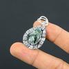 Daughters Day Deal Pear Seraphanite Gemstone 925 Sterling Silver Pendant Jewelry
