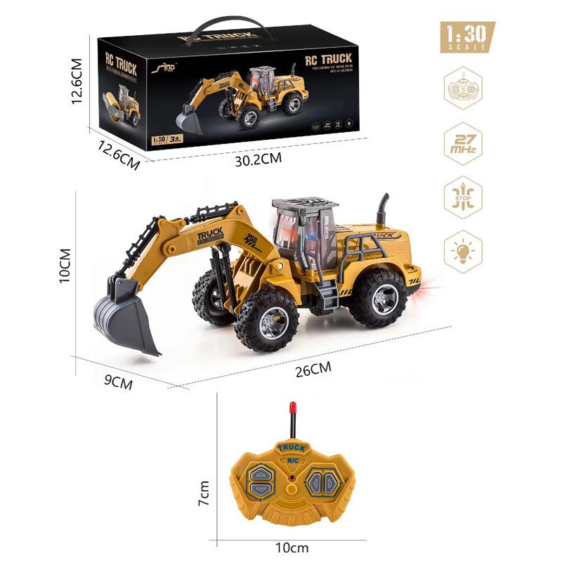 Children Remote Controlled Four Way Excavator Engineering Bulldozer Road Roller Rc Car Electric Vehicle Toys Remote Control Cars