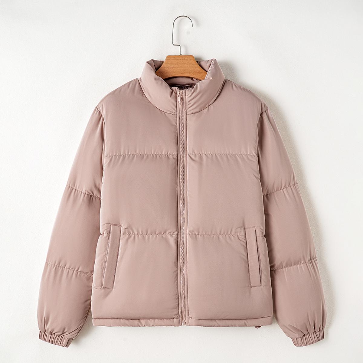 

Женская модная хлопковая куртка в корейском стиле Shiying - Короткая, свободная, толстая, верхняя одежда со стойкой Extra Large абрикосовый/розовый