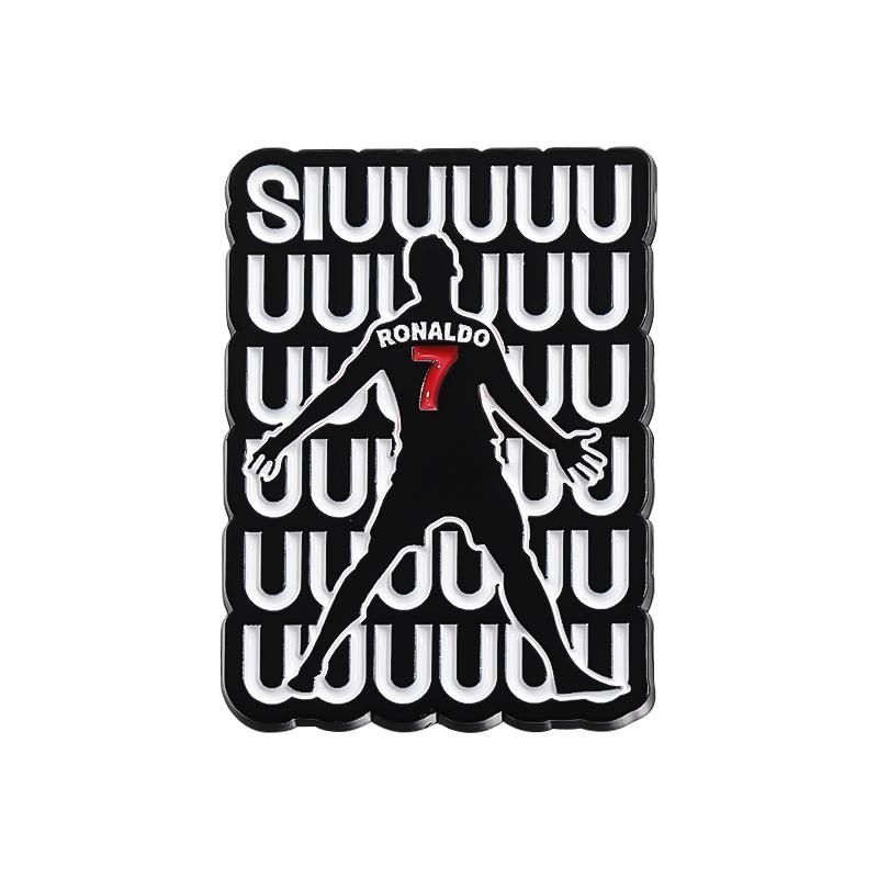Kreativer Fußball-Emaille-Pin Coole Sterne Professionelle Sportler Anstecknadeln Revers Rucksack Abzeichen Party Schmuck Geschenk Für Fans Freunde