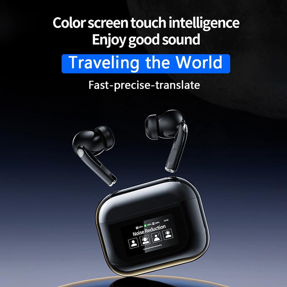 Wireless BT5.4 Real Time Translator Earbuds ANC Noise Cancelling 144 Languages Instant Translated Smart Voice Translator