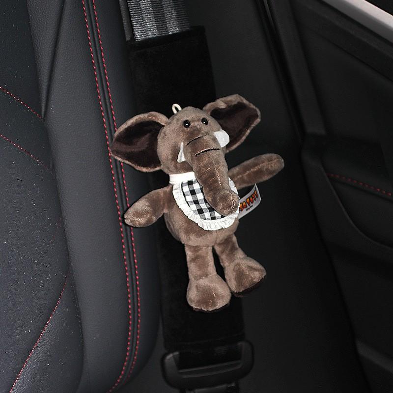 Cute Animal Plush Car Seatbelt Shoulder Pad Cover Women - Soft Crystal Velvet Safety Belt Protector Decor Accessory