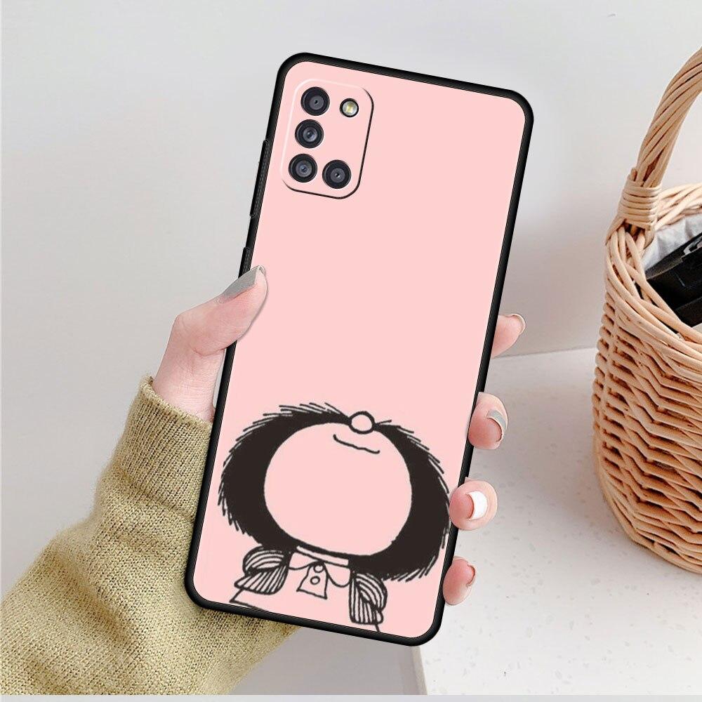 Phone Coque Mafalda Girl For Samsung Galaxy A51 A71 A31 A41 A72 A52 A12 A21s A02s A32 4G A33 A22 A53 A52s 5G A13 A23 Cover