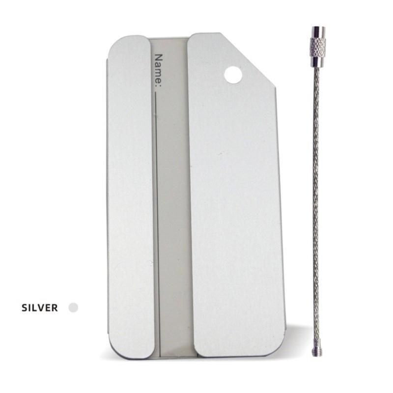 7 Pieces Practical Aluminum Alloy Luggage Labels With Privacy Protection And Wear Resistant Design Suitcase Identifier