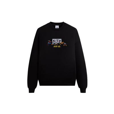 Kith For Mickey & Friends Family Crewneck Black Unisex Tops KHM031744-001