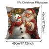 Christmas Santa Cushion Cover Decorative Pillow Cover Throw Pillow Case Home Decor Christmas Decor For Home Sofa Pillowcase